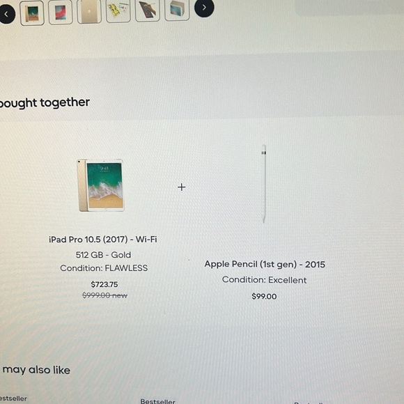 Apple iPad Pro 10.5”. 512GB. WiFi. Gold